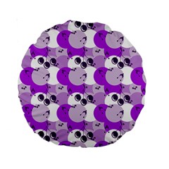 Purple Cherry Dots Standard 15  Premium Round Cushions