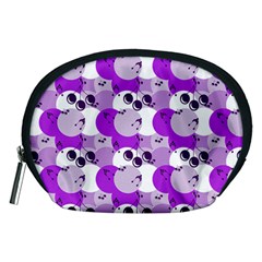 Purple Cherry Dots Accessory Pouches (medium)  by snowwhitegirl