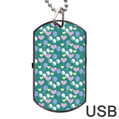 Ocean Cherry Dog Tag Usb Flash (two Sides)