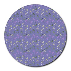 Winter Hats Blue Round Mousepads