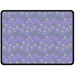 Winter Hats Blue Fleece Blanket (large)  by snowwhitegirl