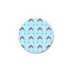 Blue Flower Red Hat Golf Ball Marker (10 Pack)