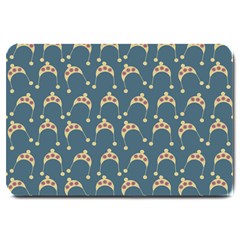 Teal Beige Hats Large Doormat 