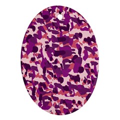 Pink Camo Ornament (oval) by snowwhitegirl