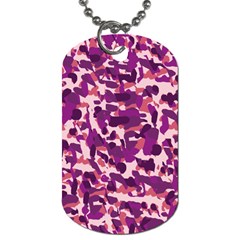 Pink Camo Dog Tag (one Side) by snowwhitegirl