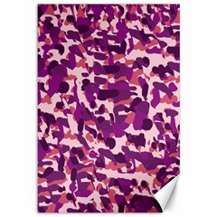 Pink Camo Canvas 12  X 18   by snowwhitegirl