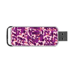 Pink Camo Portable Usb Flash (one Side)