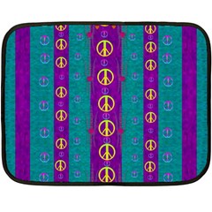 Peace Be With Us This Wonderful Year In True Love Fleece Blanket (mini) by pepitasart