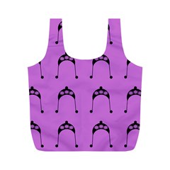 Violet Flower Hat Full Print Recycle Bags (m)  by snowwhitegirl