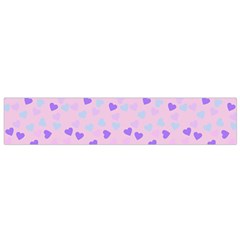 Blue Pink Hearts Small Flano Scarf