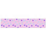Blue Pink Hearts Small Flano Scarf Back