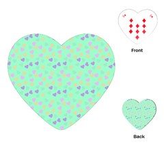 Minty Hearts Playing Cards (heart)  by snowwhitegirl