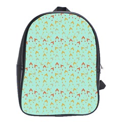 Blue Orange Hats School Bag (large)