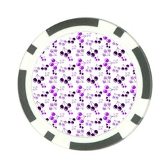 Purple Cherries Poker Chip Card Guard by snowwhitegirl