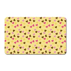 Beige Hearts Magnet (rectangular)