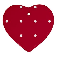 Red Dot Heart Ornament (two Sides) by snowwhitegirl
