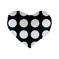 Big Dot Teal Blue Standard 16  Premium Flano Heart Shape Cushions
