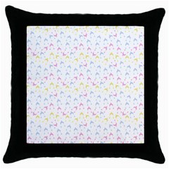 Pastel Hats Throw Pillow Case (Black)