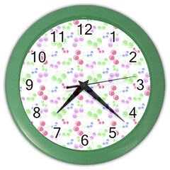 Candy Cherries Color Wall Clocks by snowwhitegirl