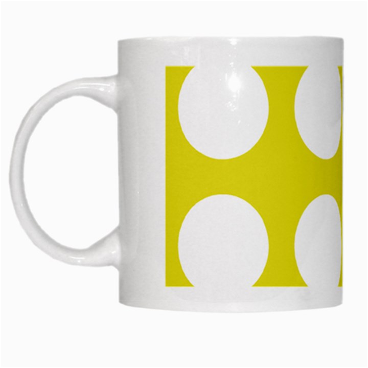 Big Dot Yellow White Mugs
