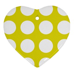 Big Dot Yellow Heart Ornament (two Sides)