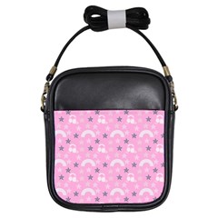 Music Star Pink Girls Sling Bags