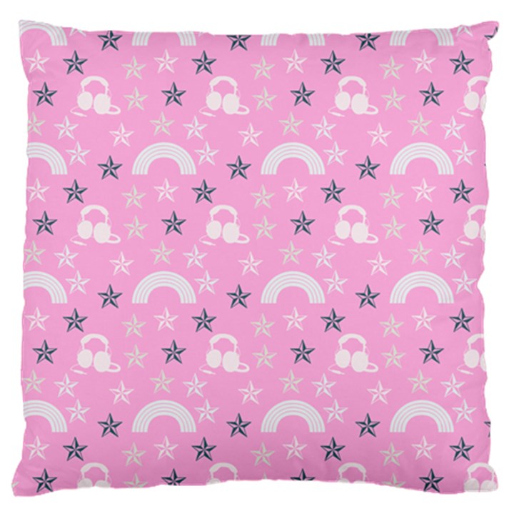 Music Star Pink Large Cushion Case (Two Sides)