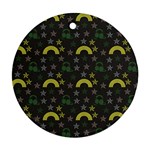 Music Star Dark Grey Ornament (Round) Front