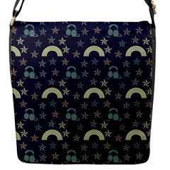 Music Stars Dark Teal Flap Messenger Bag (s) by snowwhitegirl