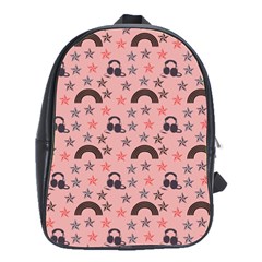 Music Stars Peach School Bag (large)