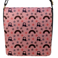 Music Stars Peach Flap Messenger Bag (s) by snowwhitegirl