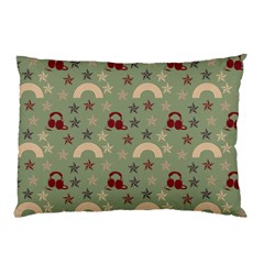 Music Stars Green Pillow Case by snowwhitegirl