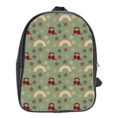 Music Stars Green School Bag (large)