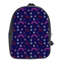 Music Stars Navy School Bag (large)