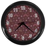 Music Stars Brown Wall Clocks (Black) Front