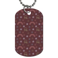 Music Stars Brown Dog Tag (two Sides) by snowwhitegirl