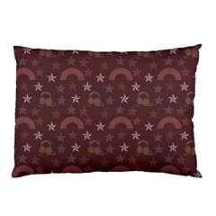 Music Stars Brown Pillow Case (two Sides)