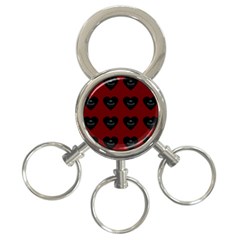 Cupcake Blood Red Black 3-ring Key Chains