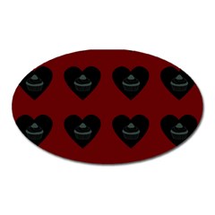 Cupcake Blood Red Black Oval Magnet