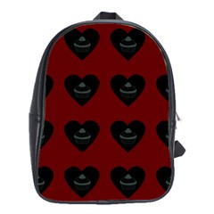 Cupcake Blood Red Black School Bag (large)