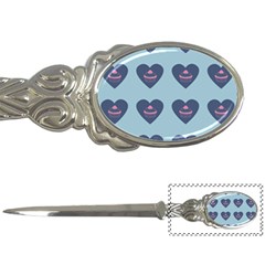 Cupcake Heart Teal Blue Letter Openers by snowwhitegirl