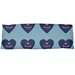 Cupcake Heart Teal Blue Body Pillow Case Dakimakura (two Sides)