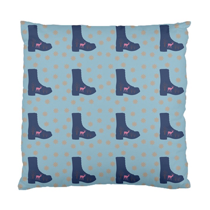 Deer Boots Teal Blue Standard Cushion Case (Two Sides)