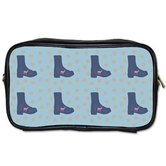 Deer Boots Teal Blue Toiletries Bags by snowwhitegirl