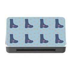 Deer Boots Teal Blue Memory Card Reader With Cf