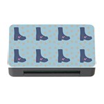 Deer Boots Teal Blue Memory Card Reader with CF Front