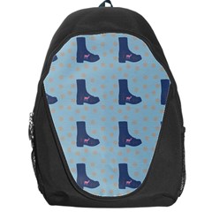 Deer Boots Teal Blue Backpack Bag by snowwhitegirl