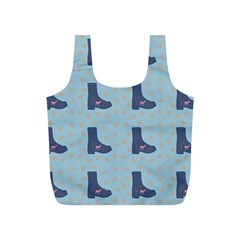 Deer Boots Teal Blue Full Print Recycle Bags (s)  by snowwhitegirl