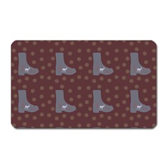 Deer Boots Brown Magnet (rectangular)