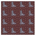 Deer Boots Brown Large Satin Scarf (Square) Front